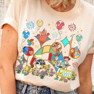 Camiseta divertida de Disney Pixar Fest 2025 / Monster Inc., Toy Story Land, Inside Out / Camiseta de fiesta de Pixar Pals Playtime / Viaje familiar a Disneyland