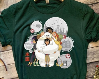 Retro Disney Big Hero 6 Shirt | Hello I'M Baymax T-Shirt | Vintage Baymax And Cat Tee | Disneyland Trip Family Outfits, WDW Magic Kingdom