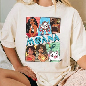 Vintage Disney Moana 2 Characters Group Shirt | Funny Moana Maui Hei Hei Pua Simea Tshirt | Disneyland Family Trip | WDW Group Matching Tee
