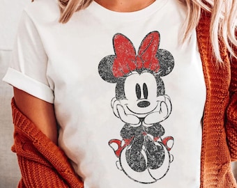 Camiseta clásica vintage de Minnie / Camiseta divertida de Mickey y sus amigos / Camiseta de viaje de Disney para niñas / Conjuntos familiares para Disneyland, WDW Magic Kingdom