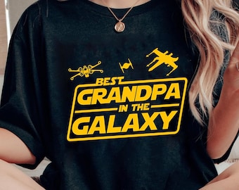 Disney Star Wars Dad Shirt | Best Grandpa In The Galaxy shirt | Starfighter Galaxy'S Edge Tee | Funny Disney Gift | Hollywood Studios