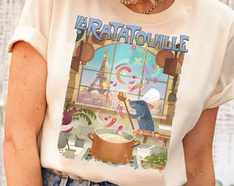 Retro Ratatouille Frame Poster Shirt | Vintage Disney Remy T-Shirt | Anyone Can Cook, Disney Pixar Tee | Disneyland Family Trip Gift