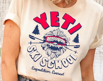 Vintage Disney Expedition Everest Yeti Ski School Shirt | Retro Animal Kingdom Disney T-Shirt | Disneyland Matching Tee | WDW Family Trip