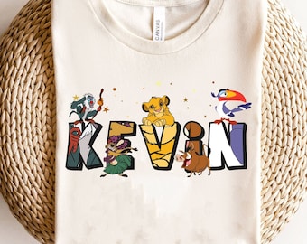 Custom Name Kids Lion King Shirt | Wdw Magic Kingdom T-Shirt | Personalized Disney Simba Timon Pumbaa Matching Tee | WDW Family Trip Outfit