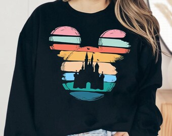 Retro Disney Mickey Minnie Castle Shirt | Vintage Disney Castle TShirt | Magic Kingdom Disney Tee | WDW Family Trip Outfit