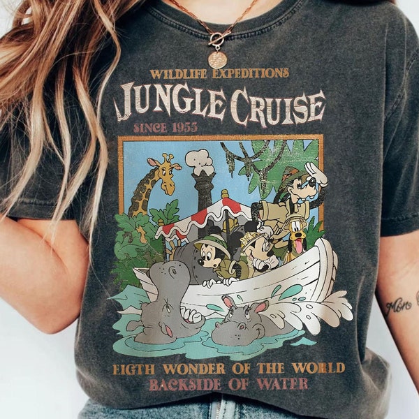 Vintage Disney Jungle Cruise Ride Backside Of Water Shirt | Funny Mickey And Friends T-Shirt | Wdw Magic Kingdom Tee | Disneyland Girl Trip