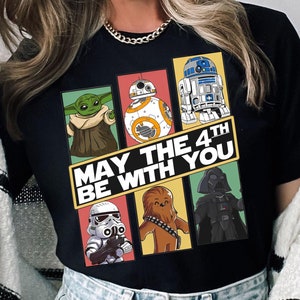 Retro Disney Star Wars Characters Group Shirt | May The 4Th Be With You T-Shirt | Galaxy&#39;S Edge Trip Tee | Disneyland Trip Family Outfits