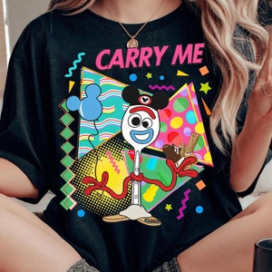 Retro Disney Pixar Toy Story Vacay Mode Shirt | Funny Forky Carry Me Mickey Balloon T-Shirt | Magic Kingdom Tee | Disney World Family Trip