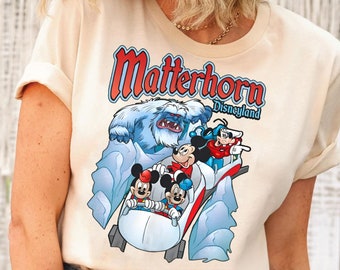 Retro Disneyland Matterhorn Shirt | Matterhorn Bobsleds T-Shirt | Disney Birthday Tee | Disneyland Trip Family Outfits, WDW Magic Kingdom