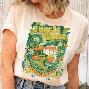 vintage Disney Jungle Cruise animaux Adventureland | -shirt Magic Kingdom | T-shirt assorti drôle de Disney | Voyage de vacances en famille WDW Family