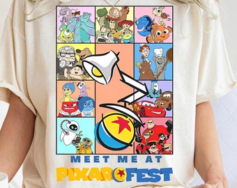 Camiseta divertida de Disney "Me encuentro en Pixar Fest" / Camiseta de Nside Out, Monster Inc., Toy Story / Camiseta de fiesta de Pixar Fest / Viaje familiar a Disneyland 2026
