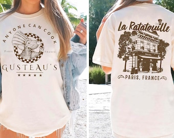 Vintage Disney Pixar Ratatouille Shirt | Retro Remy Little Chef Anyone Can Cook TShirt | Remy'S Ratatouille Adventure Paris France Tee
