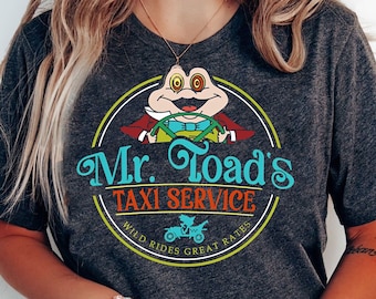 Retro Mr. Toad Taxi Service Shirt | Herr Kröte wilde Fahrt T-shirt | Disneyland Familie Ausflug T-Shirt Disney Geschenk | Traumfänger