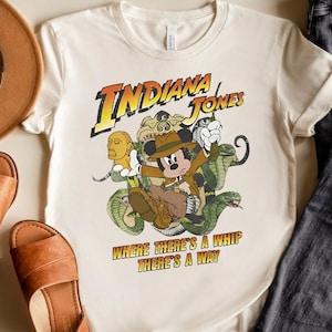 Retro Disney Mickey Mouse Indiana Jones Adventures Shirt | Mickey & Friends T-Shirt | Wdw Magic Kingdom Tee | Disneyland Trip Family Outfits