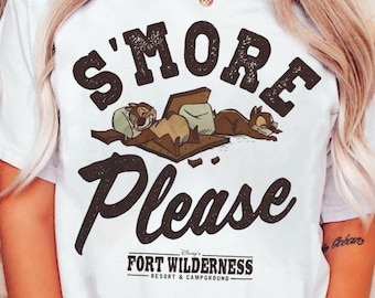 Shirt S'More Please Chip N' Dale | Disney Happy Camper-T-shirt | Fort Wilderness Resort And Campground Camping-T-shirt | Disneyland-reisoutfits