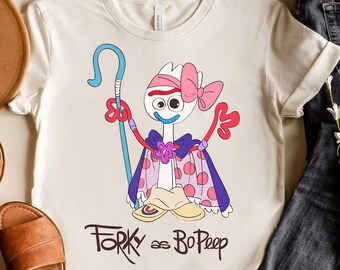 Retro Disney Toy Story Characters Shirt | Funny Forky Costume Bo Peep T-Shirt | Disney Pixar Fest 2024 Tee | Disney World Family Trip