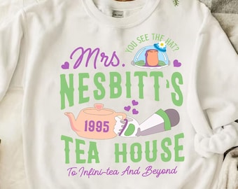 Koszulka retro Disney Toy Story | Koszulka Buzz Lightyear Mrs Nesbitt's Tea House To Infinity And Beyond | Koszulka Magic Kingdom | Rodzinna wycieczka do WDW