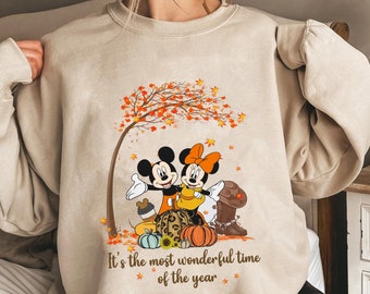 Mickey Minnie Fall Shirt | Fall Disney Vintage Tshirt | Disney Fall Tee | Pumpkin Sweatshirt | Disney Halloween Shirts | Fall Vibes
