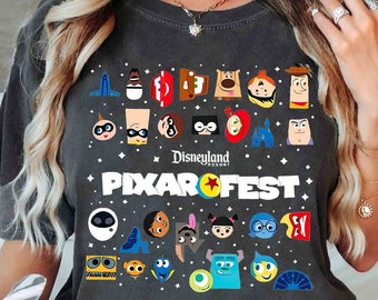 Koszulka Disneyland Resort Pixar Fest 2026 | Koszulka Monster Inc, Toy Story Land | Koszulka Pixar Pals Playtime Party | Rodzinna wycieczka do Disneylandu