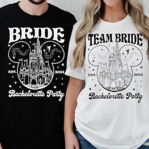 Disney Castle Team Bride And Bride To Be Shirt | Disney Bachelorette Party Squad T-Shirt | Wdw Magic Kingdom Tee | Disneyland Family Trip