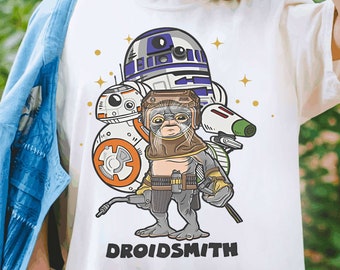 Retro Disney Star Wars Day Shirt | The Rise Of Skywalker Babu Frik Droidsmith T-Shirt | Galaxy'S Edge Holiday Tee | May The 4th Be With You