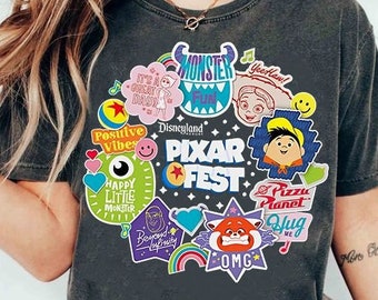 Camiseta Disneyland Pixar Fest 2026 / Camiseta Monster Inc., Toy Story Land, Intensamente / Camiseta Pixar Pals Playtime Party / Nos vemos en Pixar Pier