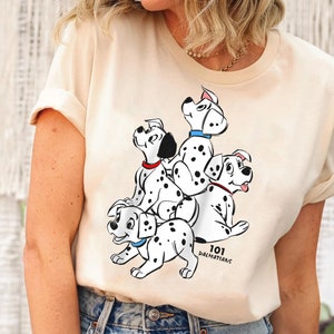 Retro Disney 101 Dalmatians Group Shot Shirt | Dalmatians Dog Lover T-shirt | Funny Disney Family Tee Disney Trip | WDW Outfits
