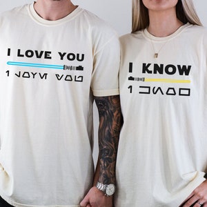 Retro Disney Star Wars Shirt | Princess Leia And Han Solo I Love You I Know T-shirt | Galaxy'S Edge | Star Wars Day Tee | Star Wars