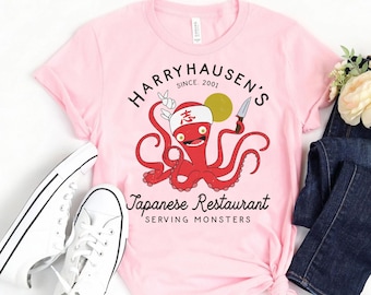 Disney Octopus Chef Harryhausen'S Japanese Restaurant Shirt | Monsters Inc Disney T-shirt | Walt Disney World Tee | Disneyland Trip Outfits