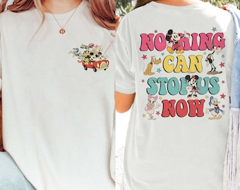 Camiseta vintage de Disney Runaway Railway / Camiseta divertida de Mickey y sus amigos "Nada puede detenernos ahora" / Camiseta del Reino Mágico / Viaje a los estudios de Hollywood