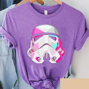 Retro Disney Star Wars Shirt | Stormtrooper Geometricprism Helmet T-shirt | Galaxy&#39;S Edge | Star Wars Day Tee | Star Wars Celebration