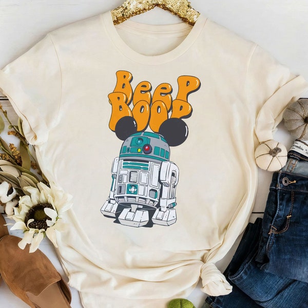 Retro Disney Star Wars Shirt | Cute Droid R2-D2 Beep Boop Costume Mickey Ears T-shirt | Galaxy'S Edge | Star Wars Day Tee | Star Wars