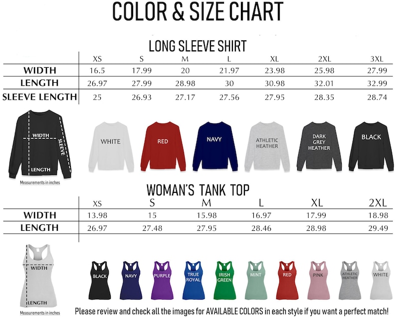 a women's tank top size chart