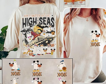 Custom 2-Sided Halloween On The High Seas Shirt | Mickey & Friends Custom Ghost Tshirt | Disney Cruise Line Family Trip 2026 | Spooky Season