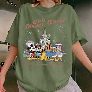 Vintage Walt Disney World Tee, Mickey & Friends Castle Shirt, Disney Epcot Tee, Magic Kingdom Family Vacation 2026, Disney Trip Shirt image 6