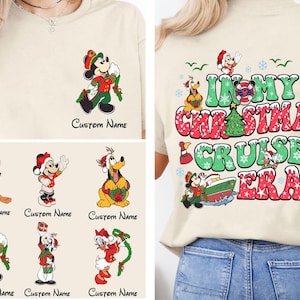 Personalized Mickey & Friends In My Christmas Cruise Era Shirt | Disney Very Merrytime Cruises Xmas Tshirt | Mickey&#39;s Very Merry Christmas