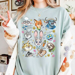 Disney Zootopia Character Sketch T-Shirt, Judy Hopps & Nick Wilde Family Matching Tee for WDW Disneyland Trip, WDW Magic Kingdom image 5