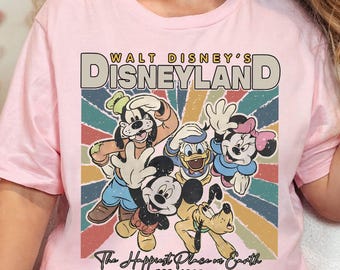 Vintage Walt Disney'S Disneyland Est 1955-shirt | Waar dromen uitkomen T-shirt | Bijpassend T-shirt voor Disneyland-familie | WDW-gezinsvakantie 2026