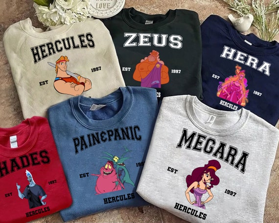 Custom Vintage Hercules All Characters Group T-shirt Custom Vintage Hercules All Characters Group T-shirt