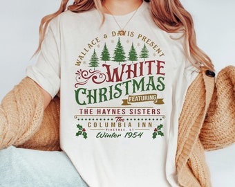Columbia Inn Pine Tree Vermont Christmas Shirt | White Christmas T-shirt | Christmas Movie Matching Tee | Family Xmas 2023