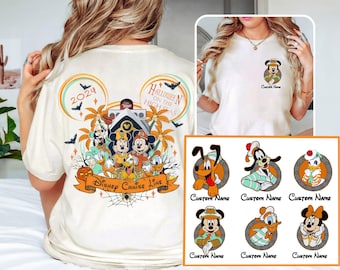 Vintage 2-Sided Disney Cruise Line Halloween Shirt | Halloween On The High Seas Tshirt | Mickey's Not So Scary Party | Disney Halloween Tee