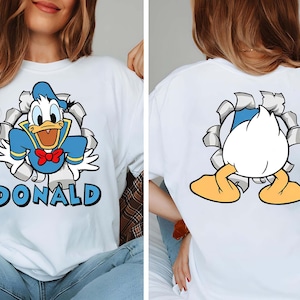 Funny Donald Duck Portrait Retro Shirt | Disney Mickey And Friends T-Shirt | Wdw Magic Kingdom Tee | Disneyland Trip Family Vacation