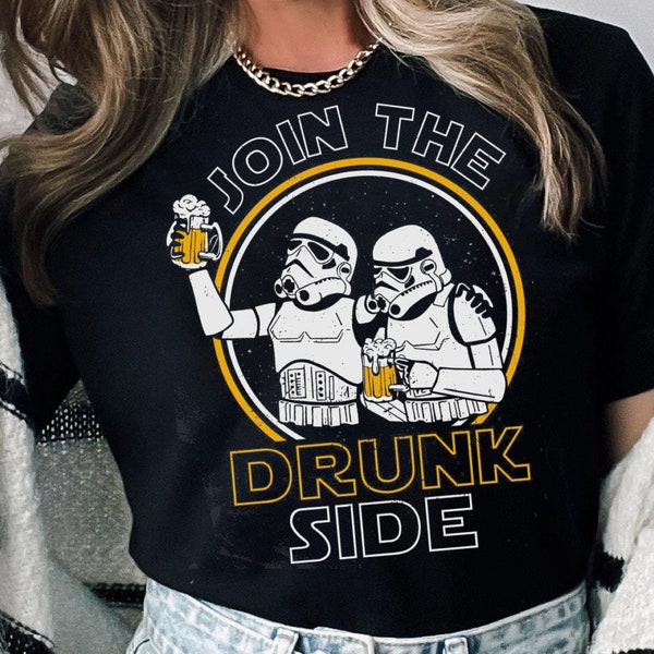 Funny Star Wars Drinking Beer Shirt | Retro Stormtrooper Join To The Drunk Side T-shirt | Star Wars Dad Tee | Star Wars Celebration