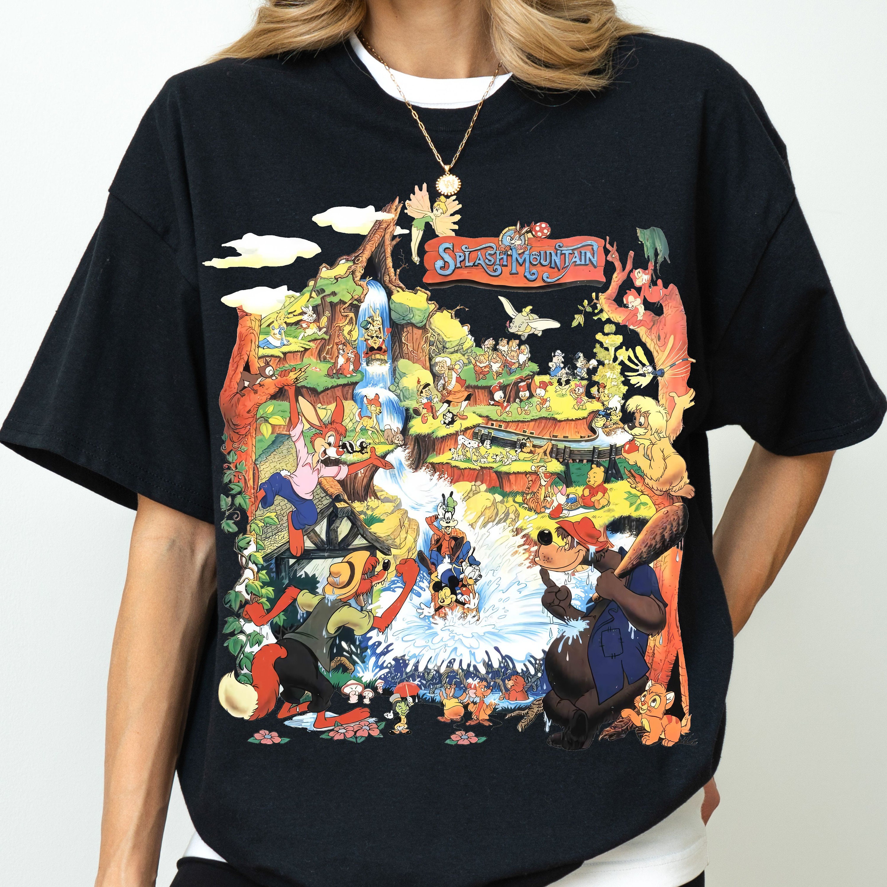 トップス dead stock splash mountain long T Vtg Disneyland splash
