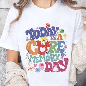 Idag är en Core Memory Day-tröja | Disney Inside Out söt t-shirt | Glädje Sorg Ångest Ilska | WDW Disneyland Magic Kingdom-resa 2026