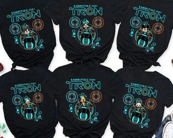 Disney Mickey Mouse Tron Lightcycle Run Ride Retro Shirt | Mickey & Friends T-Shirt | Wdw Magic Kingdom Tee | Disneyland Trip Family Outfits