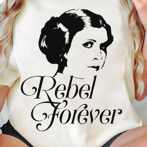 Camiseta vintage de Disney Star Wars / Camiseta con retrato de la Princesa Leia Rebelde por Siempre / Viaje a Galaxy's Edge, Que el 4 de mayo te acompañe, Reino Mágico