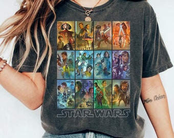 Retro Disney Star Wars Shirt | Celebration Mural Panels T-shirt | Galaxy'S Edge | Star Wars Day Tee | Star Wars Celebration