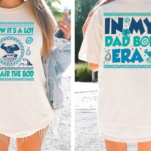 Retro 2-Sided Disney Moana Maui Shirt | In My Dad Bod Era T-Shirt | Funny Father'S Day Matching Tee | Disneyland Trip Family Outfits image 1