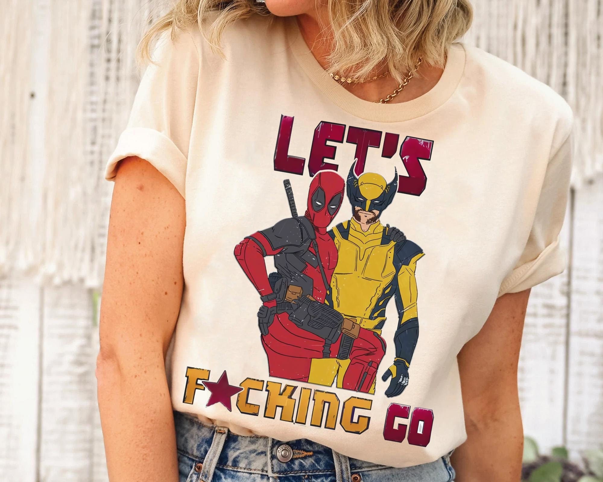 Funny Marvel X-Men Deadpool And Wolverine Shirt | Wolverine Logan Tshirt | MCU Fan | Marvel Bestie Couple Tee | Disney Family Birthday Trip